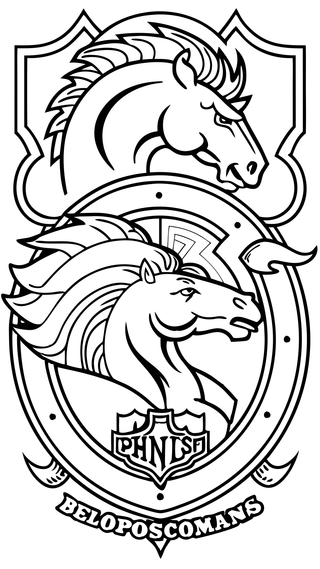 denver broncos coloring pages